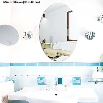 Unbreakable Mirror 30 cm COMBO ( Pack of 2 )