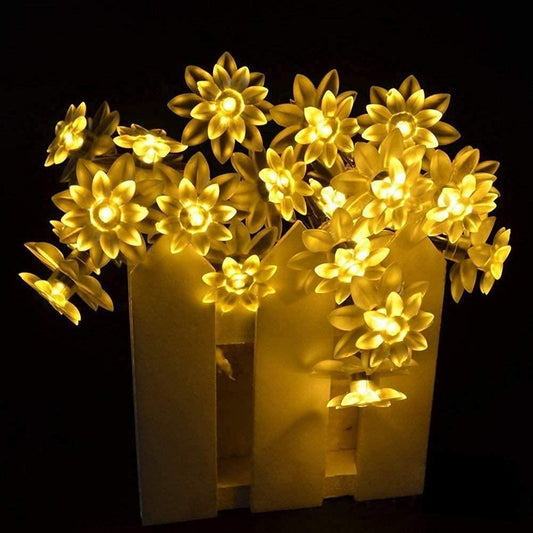 16 Led Lotus Flower Decoration Lights, 3 Meters