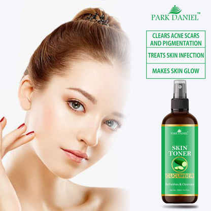 Park Daniel Premium Cucumber Skin Toner For Men & Women (100 ml)