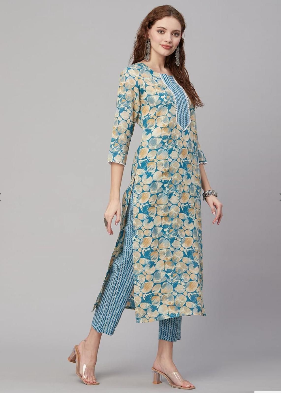 Women Straight Kurta with Pant Set