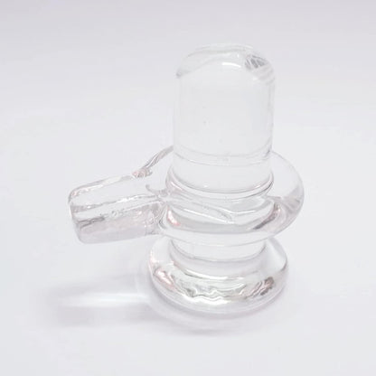 Sphatik Shivling/Big Size for Home Pooja Decorative Showpiece - 4 inch, 20gm (Crystal, White)